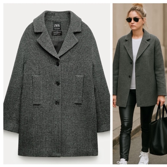ZARA WOMAN Collection Manteco wool coat - Picture 1 of 7